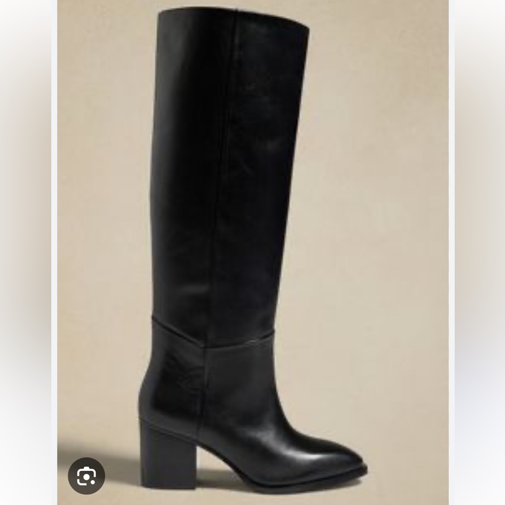 Banana Republic Leather Tall Shaft Boots, Size 8